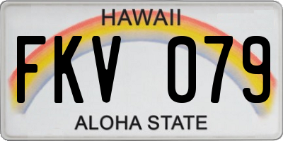 HI license plate FKV079