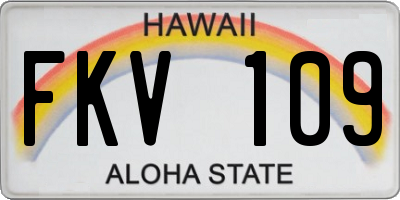 HI license plate FKV109