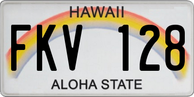 HI license plate FKV128