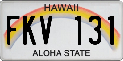 HI license plate FKV131