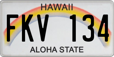 HI license plate FKV134