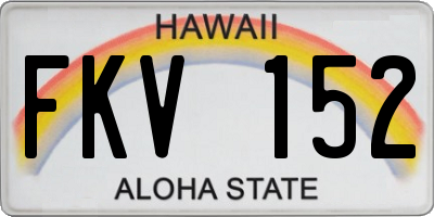 HI license plate FKV152