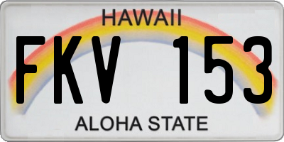 HI license plate FKV153