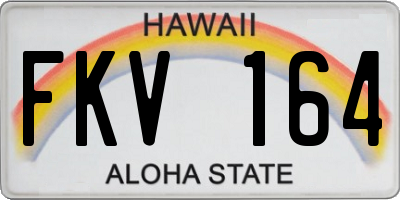 HI license plate FKV164
