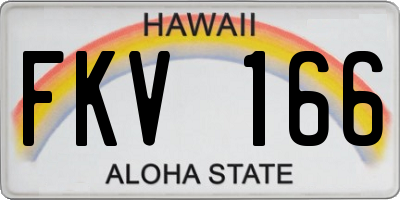 HI license plate FKV166