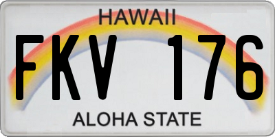 HI license plate FKV176