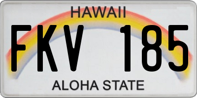 HI license plate FKV185