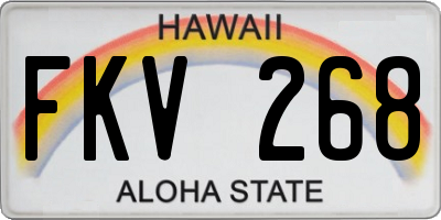 HI license plate FKV268