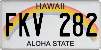 HI license plate FKV282