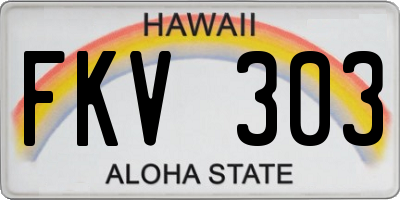 HI license plate FKV303