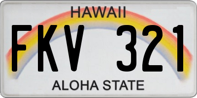 HI license plate FKV321