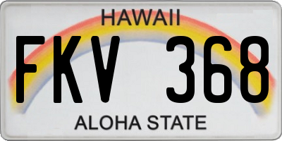 HI license plate FKV368