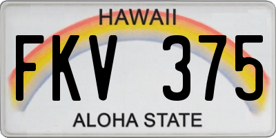 HI license plate FKV375