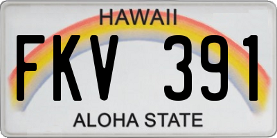 HI license plate FKV391