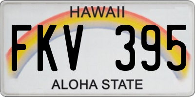 HI license plate FKV395