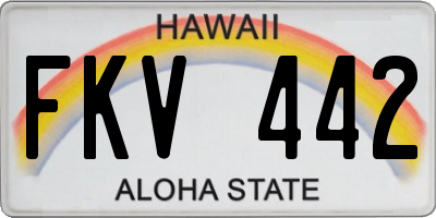HI license plate FKV442