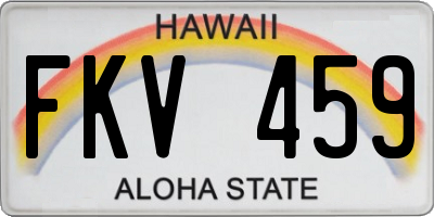 HI license plate FKV459
