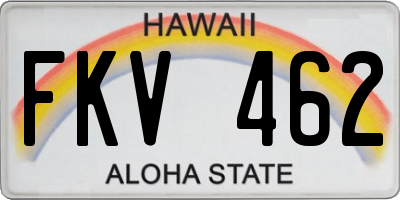 HI license plate FKV462
