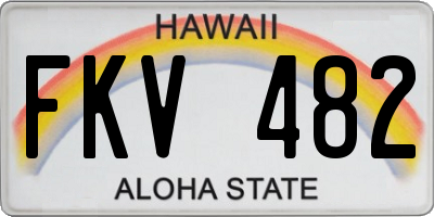 HI license plate FKV482