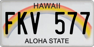 HI license plate FKV577