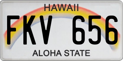HI license plate FKV656