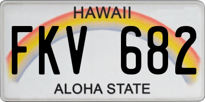 HI license plate FKV682