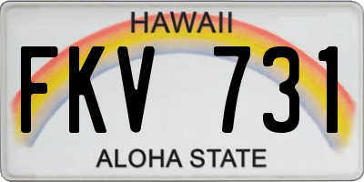 HI license plate FKV731