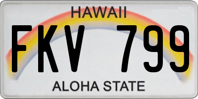 HI license plate FKV799