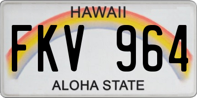 HI license plate FKV964