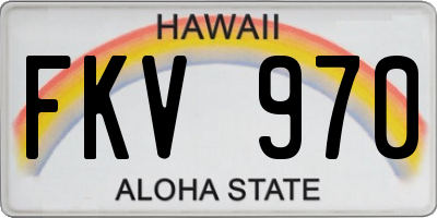 HI license plate FKV970