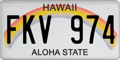 HI license plate FKV974