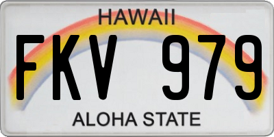 HI license plate FKV979