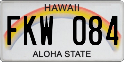 HI license plate FKW084