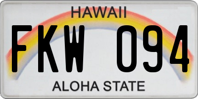 HI license plate FKW094