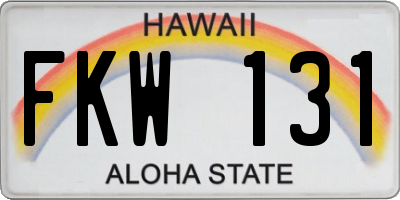 HI license plate FKW131