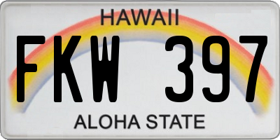 HI license plate FKW397