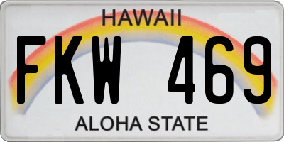 HI license plate FKW469