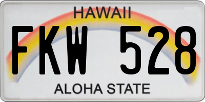 HI license plate FKW528