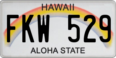 HI license plate FKW529