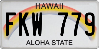 HI license plate FKW779