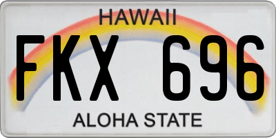 HI license plate FKX696