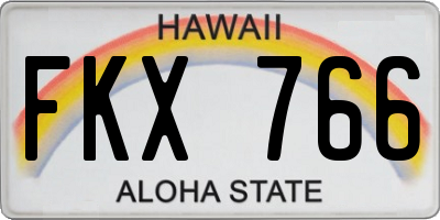 HI license plate FKX766