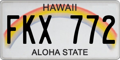HI license plate FKX772