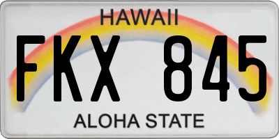 HI license plate FKX845