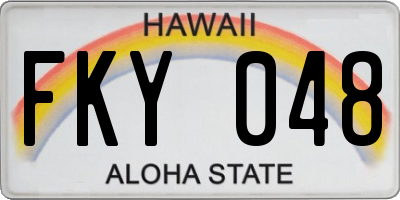 HI license plate FKY048