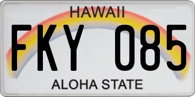 HI license plate FKY085