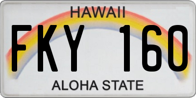 HI license plate FKY160