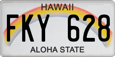 HI license plate FKY628