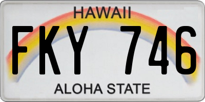 HI license plate FKY746