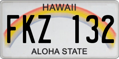 HI license plate FKZ132
